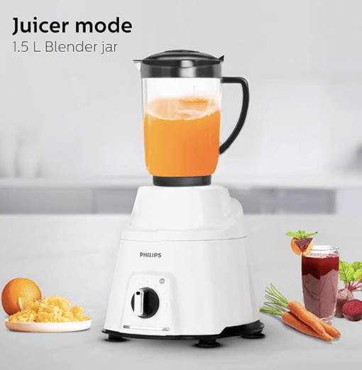 PHILIPS Mixer Grinder 750 Watt, 3 in 1 (Mixer Grinder + Juicer + Food Processor) 4 Jar and Motor with 5 yr Warranty. (HL7763/00) - Image 4